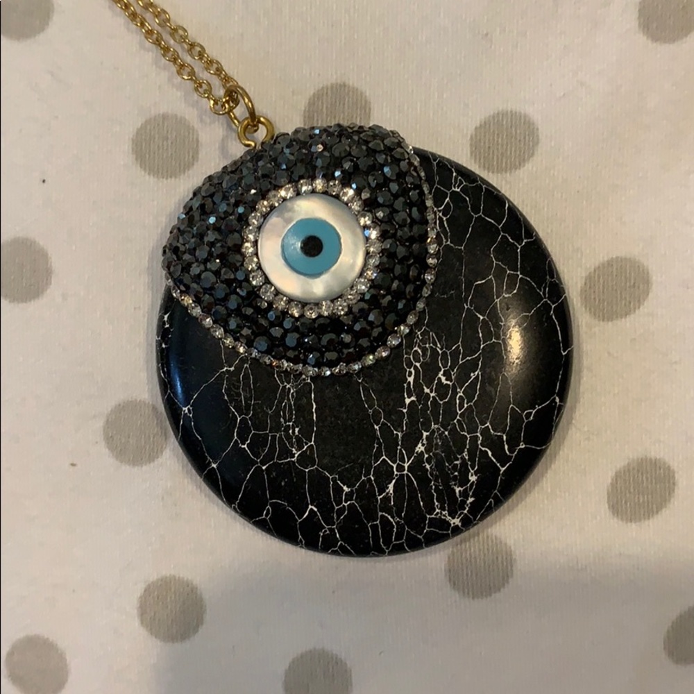 Evil Eye Marbleized Necklace